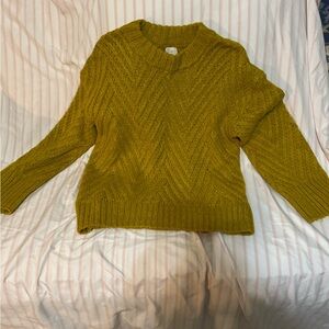 Women's chartreuse Knit Sweater